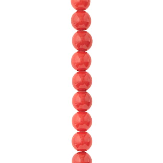 12 Pack: Red Ceramic Round Beads, 10mm by Bead Landing™